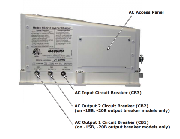 Magnum Energy Pure Sine Wave Inverter/Charger 2000W 12VDC 60Hz 50A - Image 2